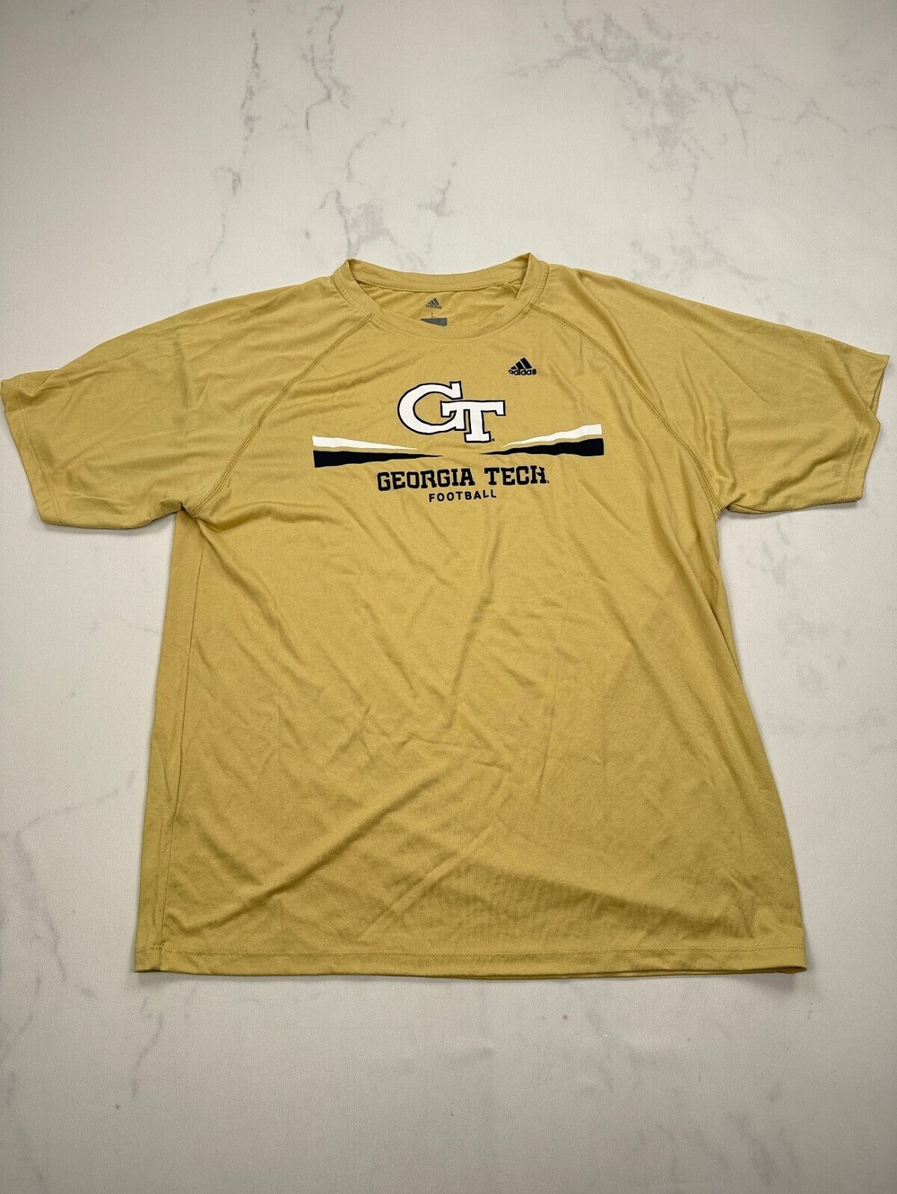 Adidas Georgia Tech Graphic Tee Mustard 2010s Collegiate - Mens L